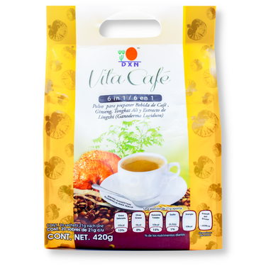 Café adicionado con Ganoderma, Gingseng y Tongkat Ali